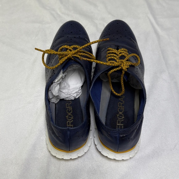 Cole Haan Shoes woman’s 10 Blue Leather Oxford Wingtip ZeroGrand OS Casual - Picture 4 of 4
